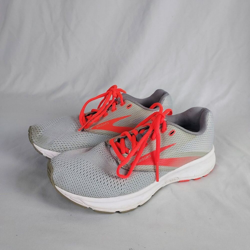 Brooks Range Womens Running Shoes Gray Coral Mesh Lace Up Size 6.5